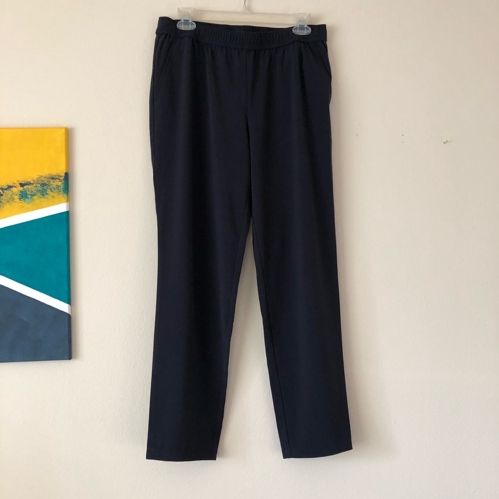 Ann Taylor navy elastic waist work pants